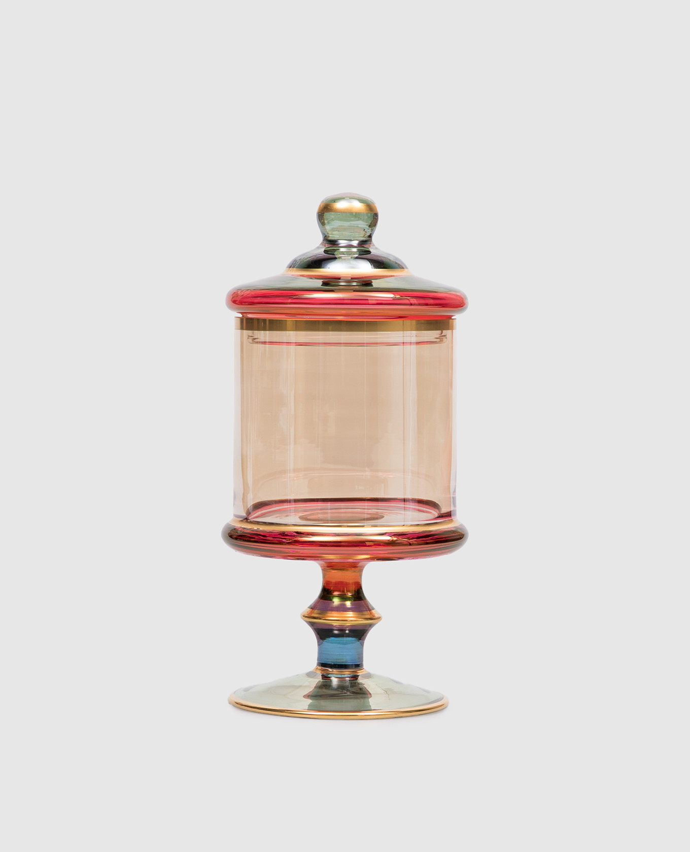 

Glass storage container with rim Griffe, White