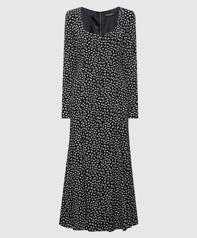 Black midi dress