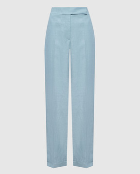 JOSEPH Aix Light blue linen pants JF009742