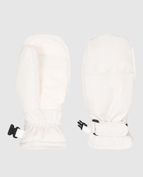 Yves Salomon Enfant Children's combination gloves in ivory color 23WEA010XXM20W