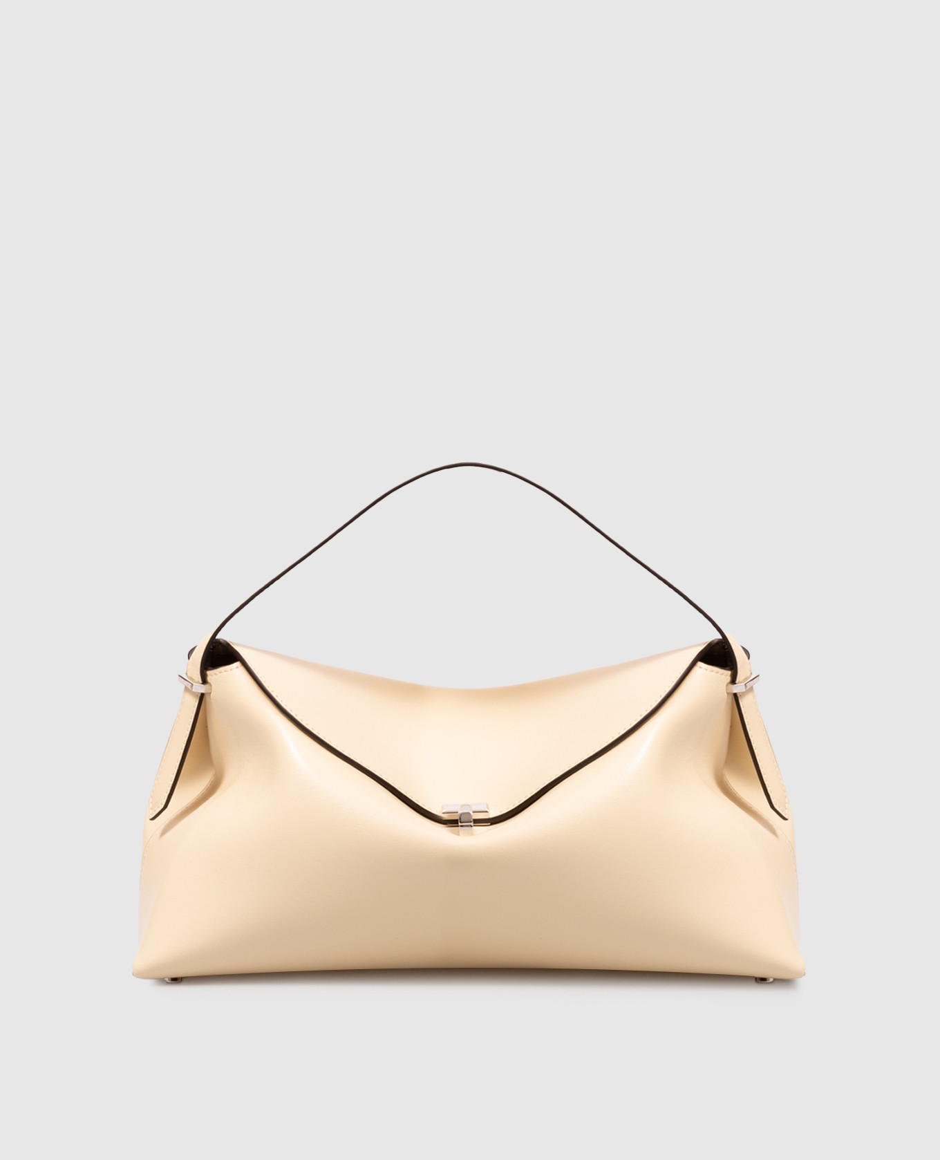 Ivory T-lock leather bag