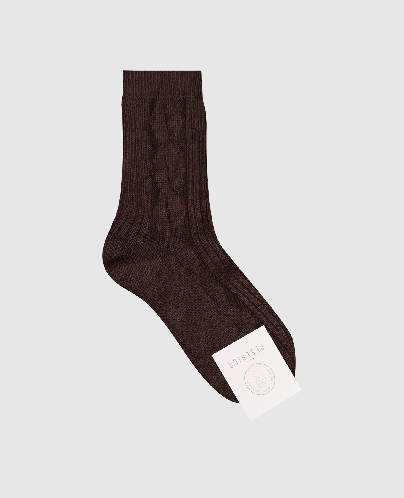 Brown socks with wool and cashmere