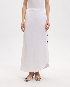 Max Mara White skirt MSTPIRANIA with linen MSTPIRANIA