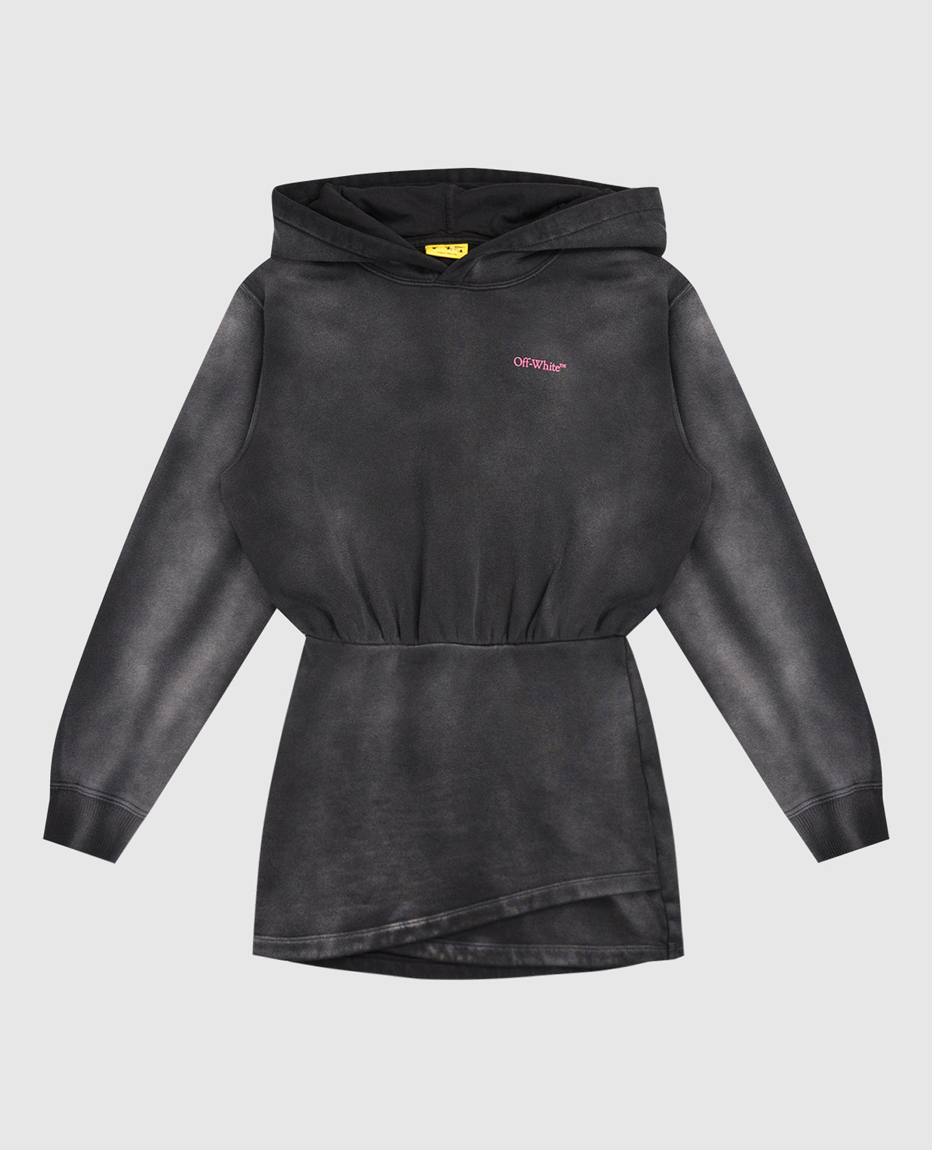 

Children's gray mini dress with a worn effect Off-White, Grey