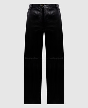 Max Mara Black leather pants LEGNO MSTLEGNO