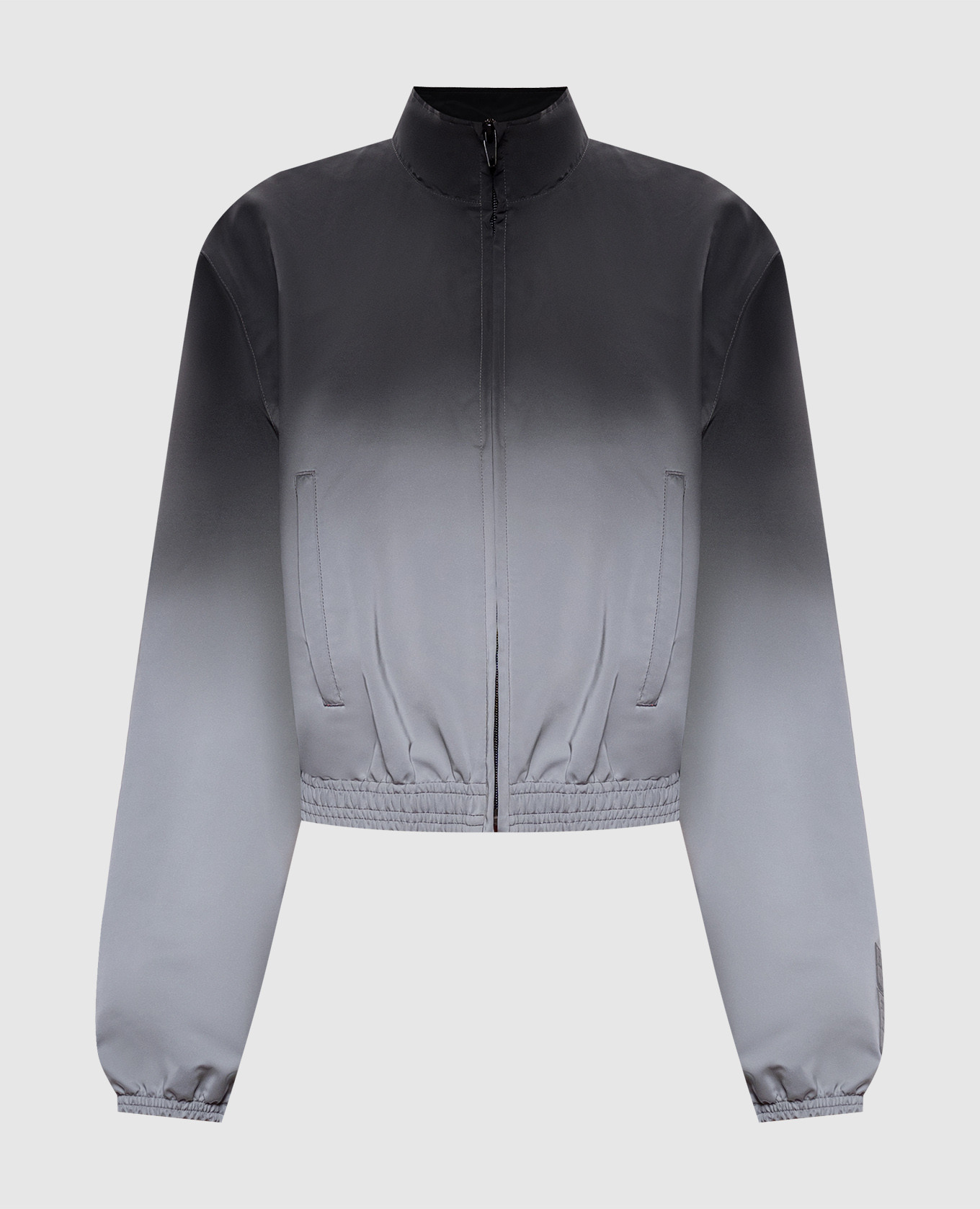 Shrunken Reflective Grey Track Jacket