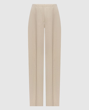 Agnona Beige linen pants T71107YU3034