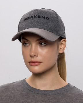 Max Mara Weekend Gray APOMPOSA cap with wool WKAPOMPOSA