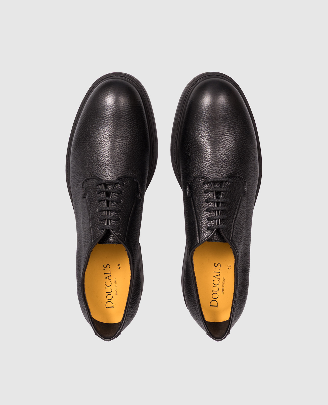 Black leather derby shoes Doucal's 4