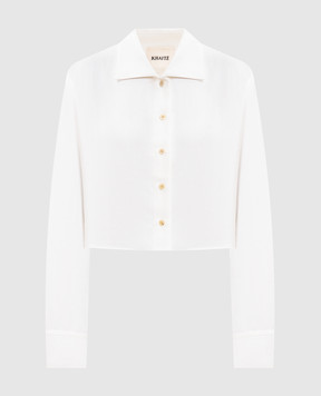 Khaite Jasen white cropped linen shirt 2413218