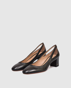 Santoni Black leather shoes with cutouts WDNC71815HI2NZZH