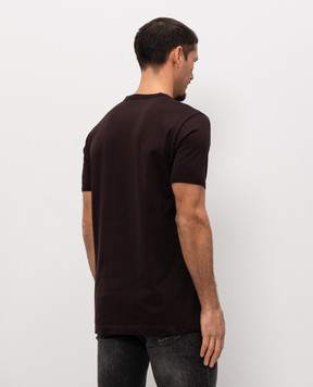 Dolce&Gabbana Brown T-shirt with logo patch G8JX7TG7P1A