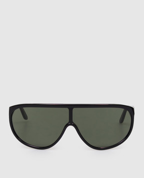 Toteme Black Shield Aviator Sunglasses 263WAE0011EC0001