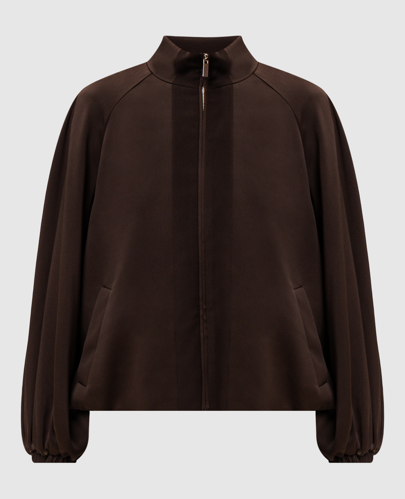 Brown jacket with textured logo Twinset