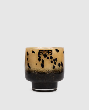 Onno Art Brigitte S candle with Zanzibar scent in a glass candle holder ON820Z