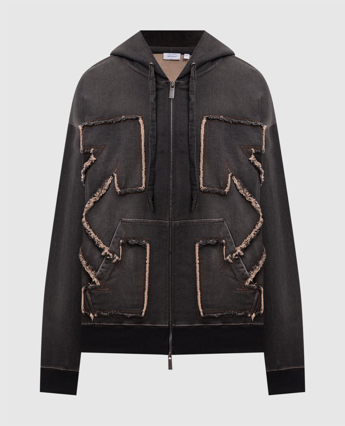 Grey sports jacket with logo patch