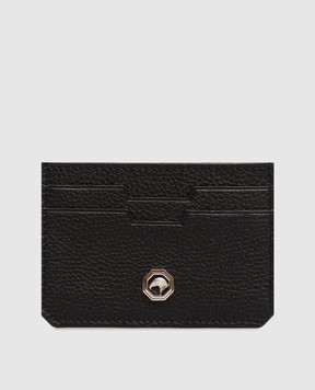 Stefano Ricci Black leather cardholder with eagle head emblem PP329PMR