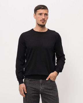 Brunello Cucinelli Black wool and cashmere sweater M2400100