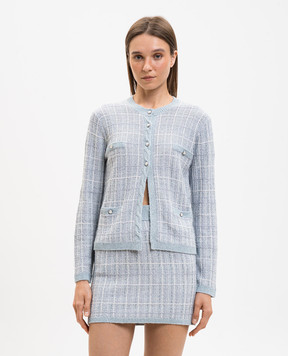 Ballantyne Blue cardigan with lurex B1K4107V002