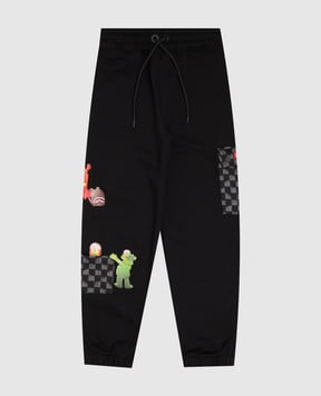Sprayground Kids' black joggers Throw It To Me Drip SPY1497G