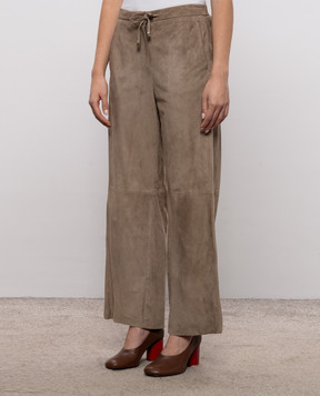 Max Mara Beige suede pants TEMPIO SMMTEMPIO