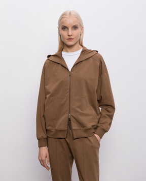 Brunello Cucinelli Brown sports jacket with monil chain MP827FB706