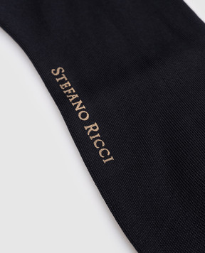 Stefano Ricci Blue socks with silk P062RI0006P062RI