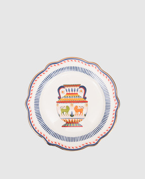 Baci Milano Amhora white porcelain fruit plate PLA3DOL02