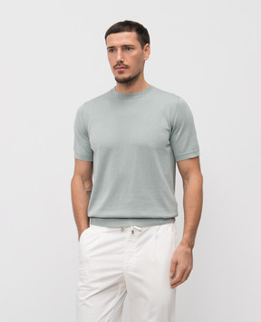 Enrico Mandelli Green silk t-shirt 3K004A5645
