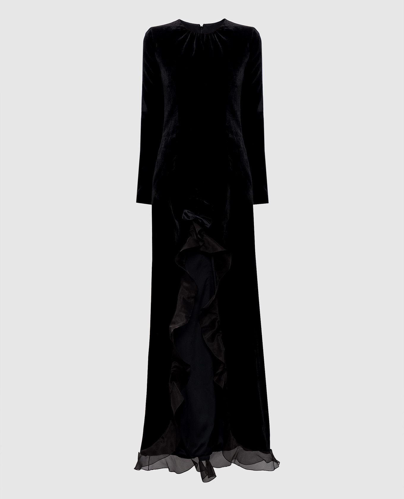 

Black velvet dress with ruffles Alessandra Rich