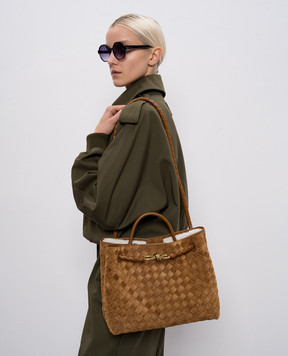 Bottega Veneta Andiamo brown suede bag 856001V5ZZ8