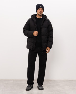 Stone Island Black sweatshirt with logo patch L2S156100008S0051