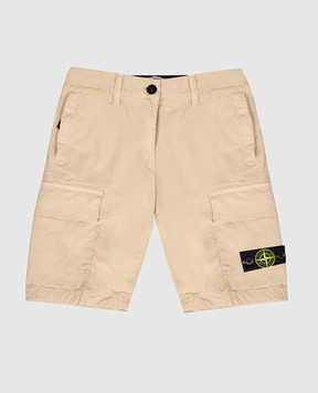Stone Island Children's beige cargo shorts L1S16L100002S000124