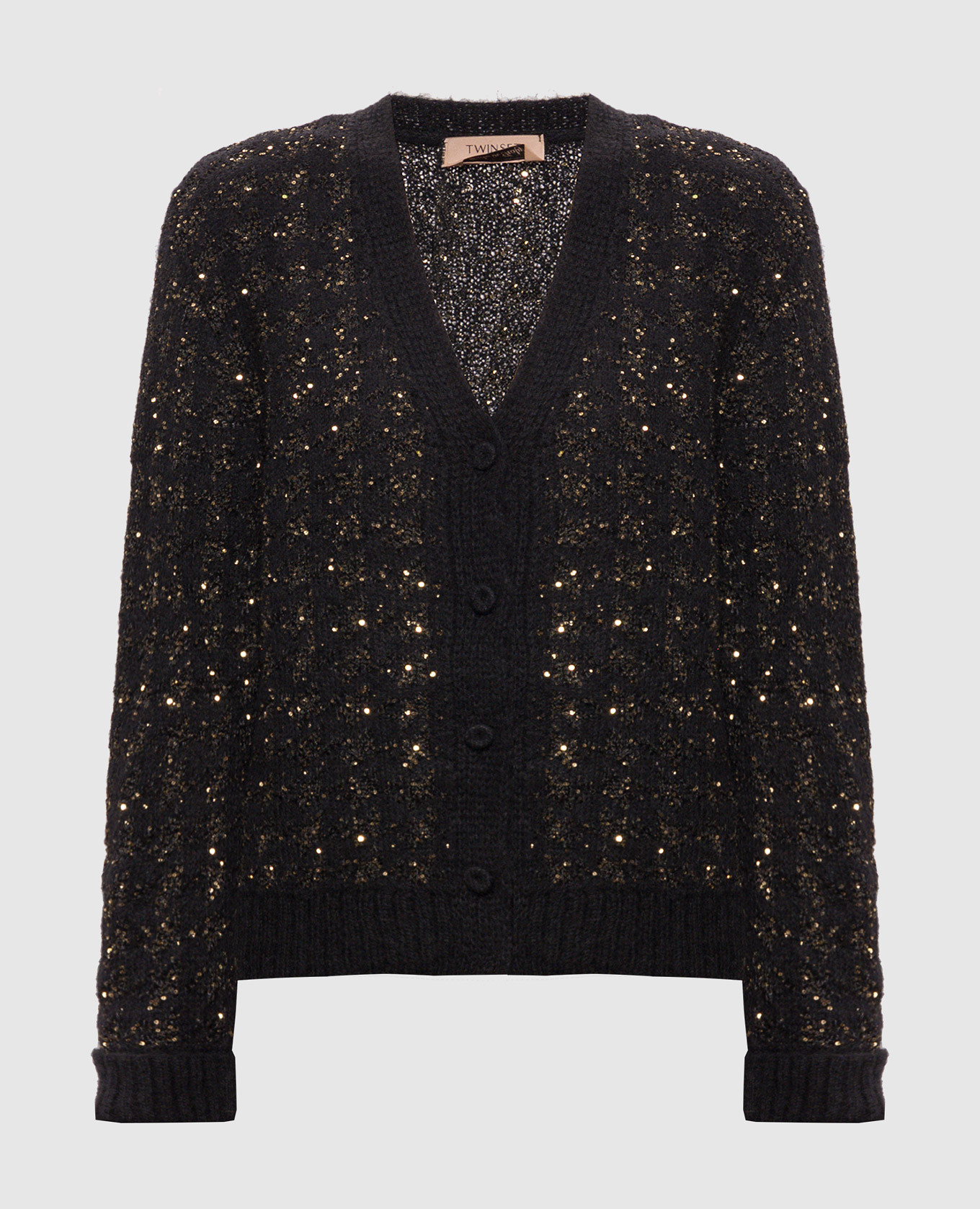 Black patterned cardigan