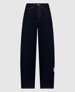 Off-White Blue jeans with logo patch 2FM00580B