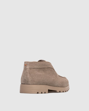 Santoni Beige suede deserts with fur WUDR71345TGRAHFR