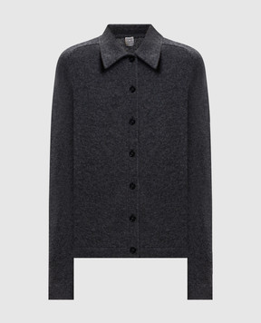 Toteme Gray cashmere cardigan 243WRT0347YA0016