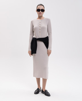 Allude Beige wool and cashmere cardigan 26517080