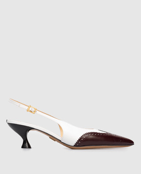 Thom Browne White leather slingbacks FFI017AL0126
