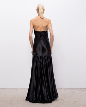 Marc Le Bihan Black double-layered silk dress 21227