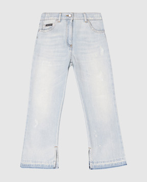 Dolce&Gabbana Children's blue jeans with a worn effect L52F82LDD60812+