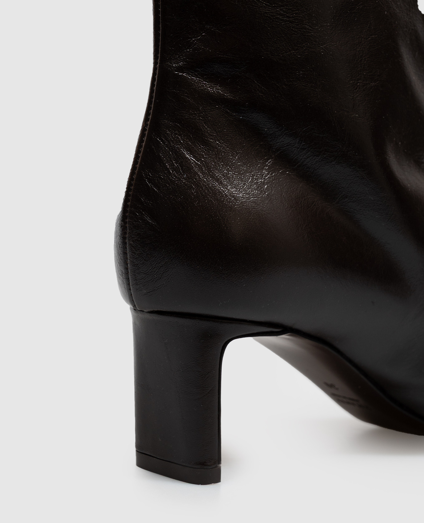 Brown leather glossy ankle boots Ona Khaite 5