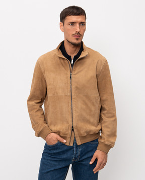 Cashmere&Whiskey Brown suede jacket 23254100332