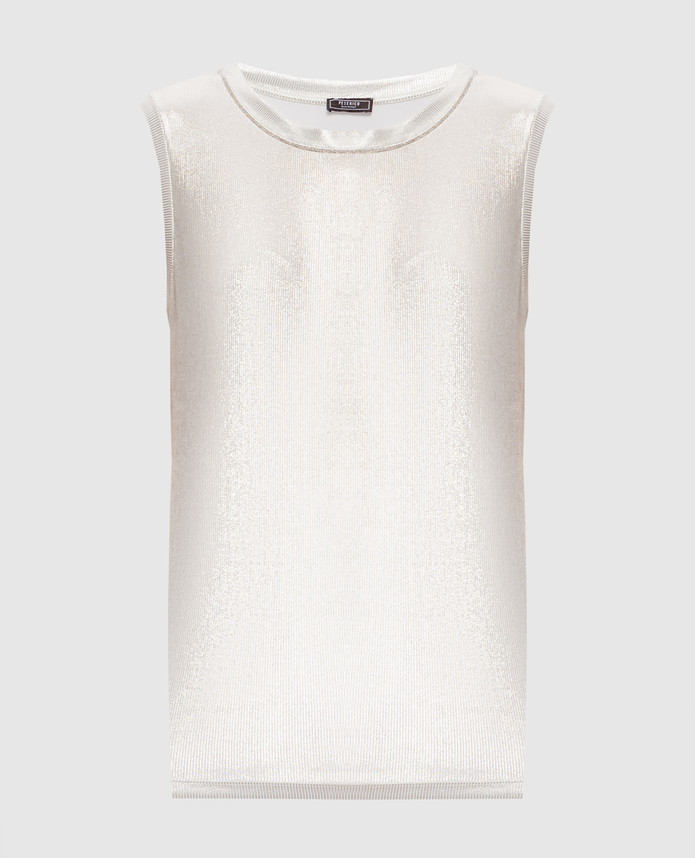 

Ivory T-shirt with monil chain Peserico, Beige