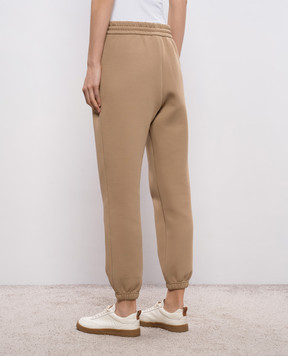 Mackage NEV-R beige joggers with textured logo NEVR