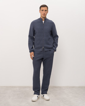 Stefano Ricci Blue cashmere tracksuit W505041R31W26304P3D