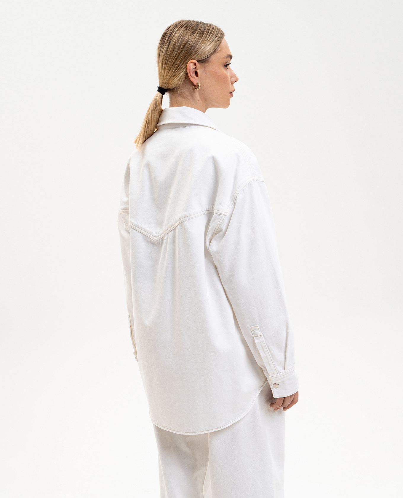 

Lotta white denim shirt AGOLDE