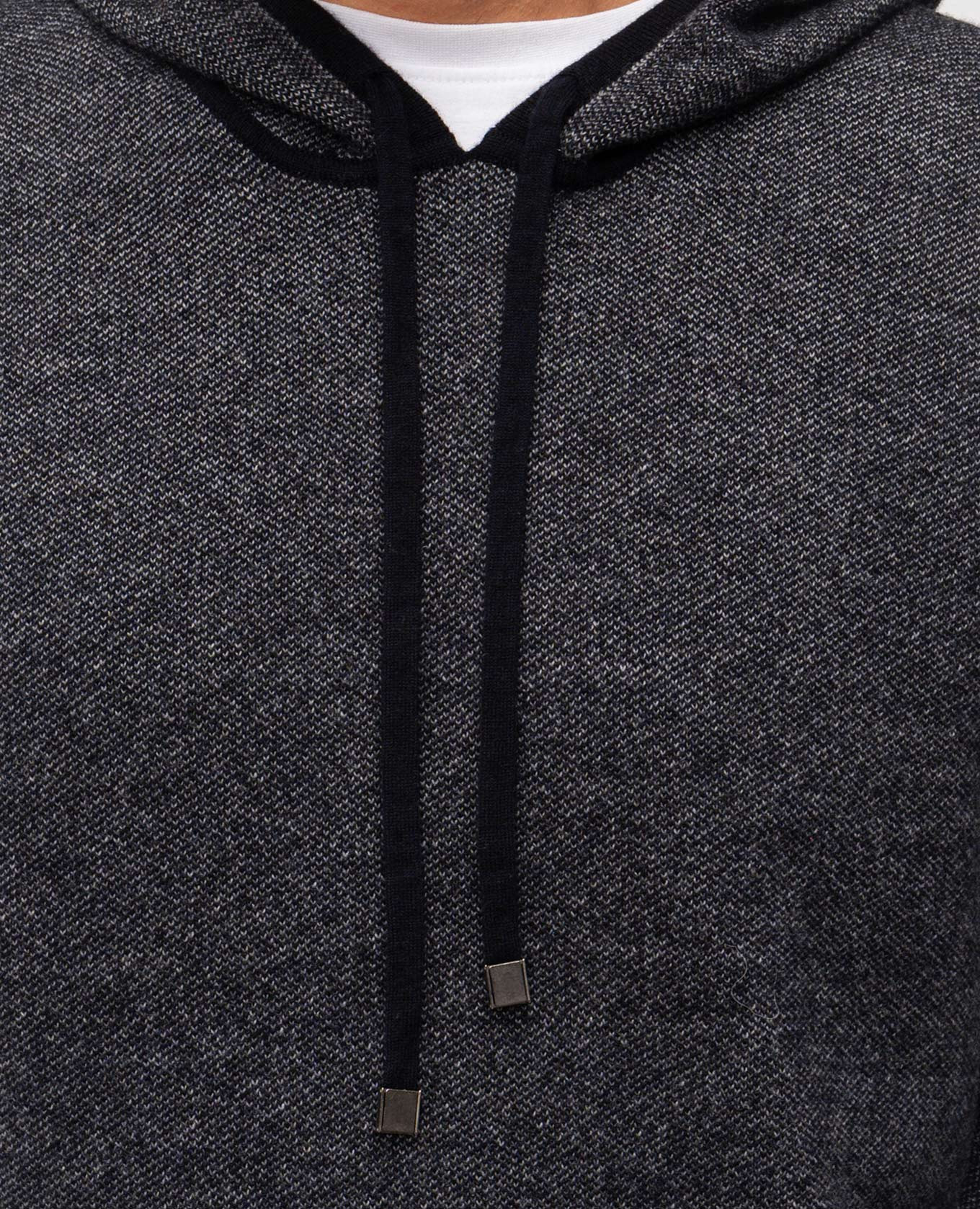 

Blue cashmere and wool hoodie Peserico