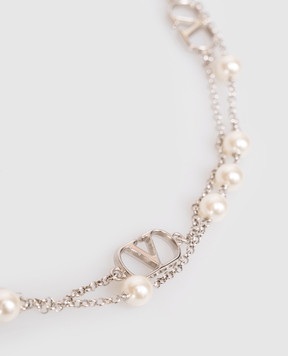 Valentino Double-layer chain with Swarovski pearl beads 8W2J0X80UXM