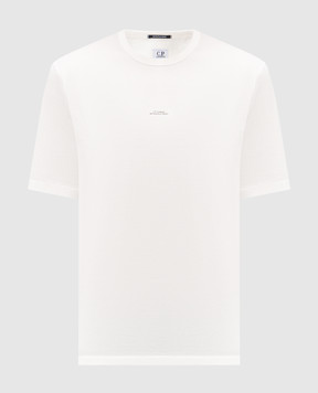 C.P. Company Metropolis White T-shirt with logo LTS018A006370W